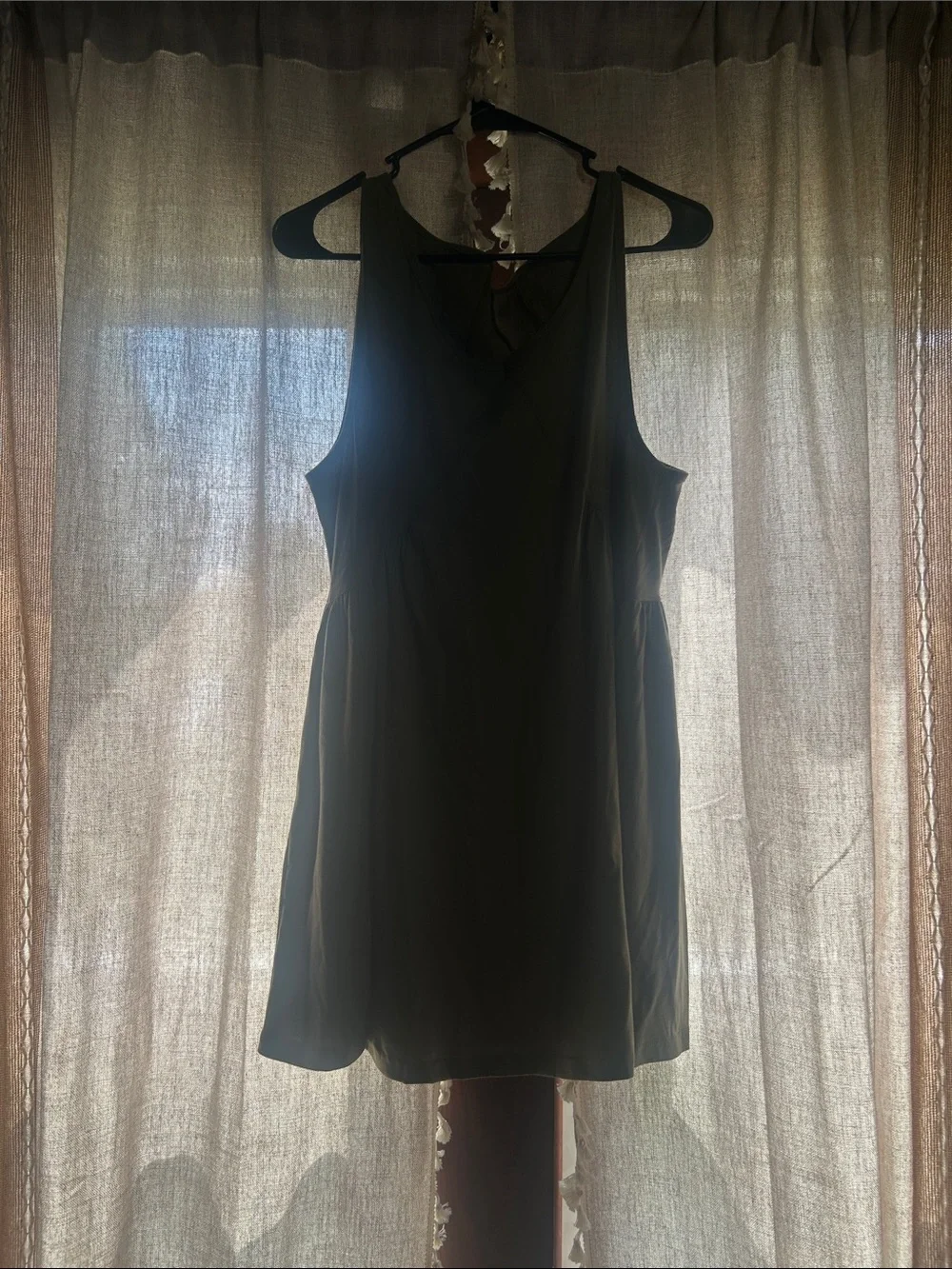 Aritzia Olive Green Sleeveless Mini Dress